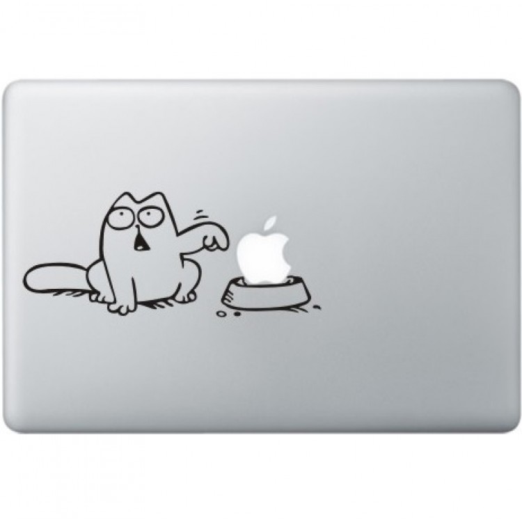 Simon's Cat MacBook Decal Black Decals
